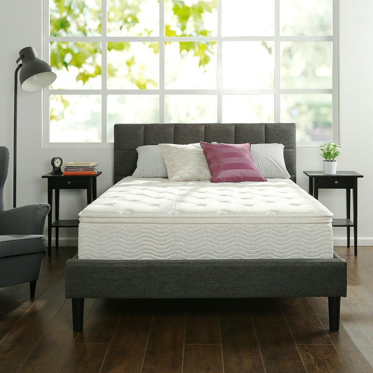 Zinus 12 inch Euro Box Top Hybrid Green Tea Foam and Spring Mattress Twin