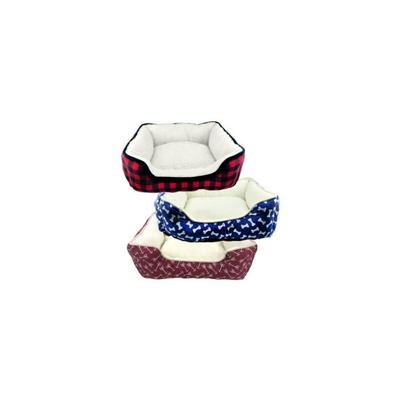 Slumber Pet SP Bone Print 19in Cuddler Bed