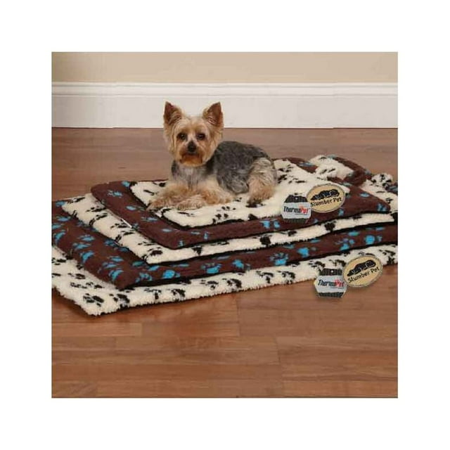 Slumber Pet SP ThermaPet Paw Print Crate Mat S Brn