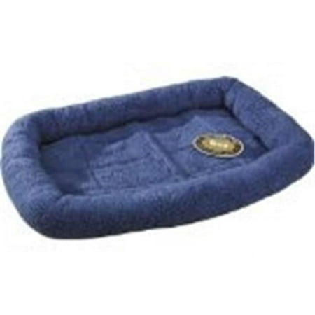 Slumber Pet Sherpa Crate Bed - Slate Blue - 35.75 x 22.75 In