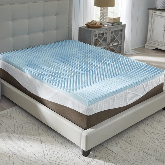Slumber Solutions 2.5" Gel 5-Zone Memory Foam Topper, Full