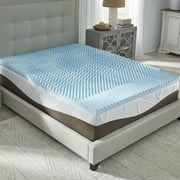 Slumber Solutions 2.5" Gel 5-Zone Memory Foam Topper, Queen