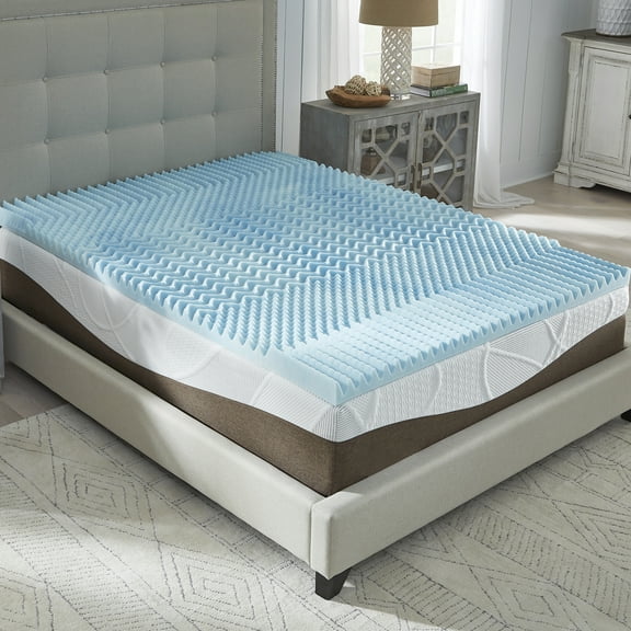 Slumber Solutions 2.5" Gel 5-Zone Memory Foam Topper, Twin