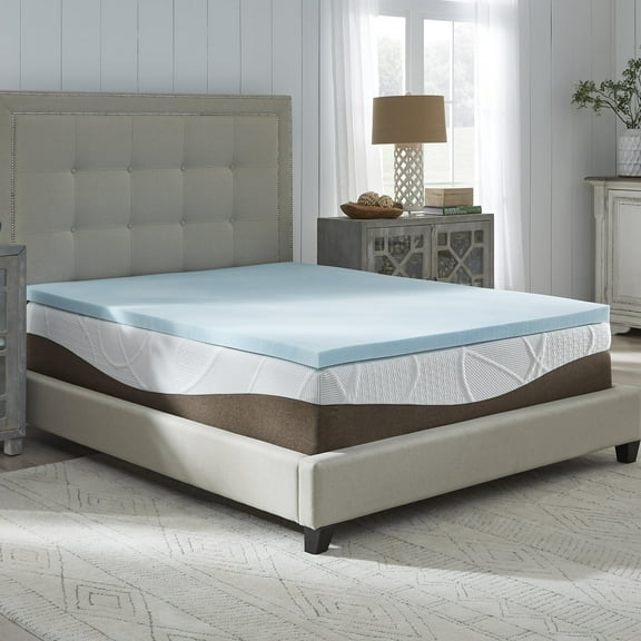 Slumber Solutions 2" Gel Memory Foam Flat Topper, Full