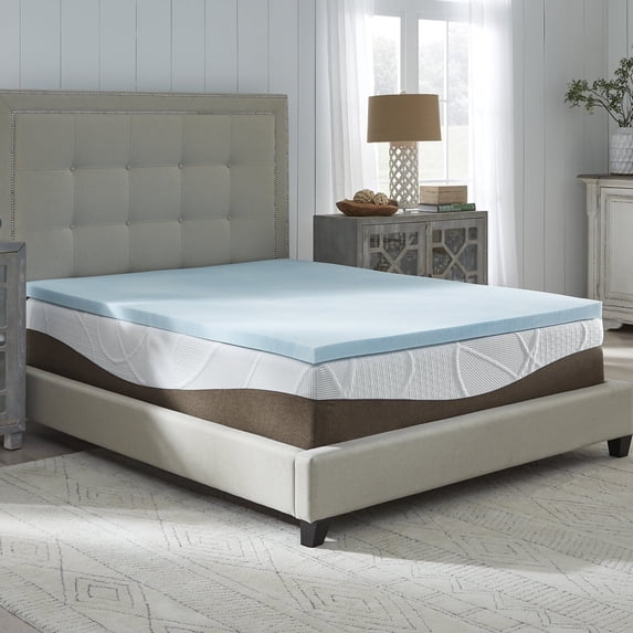 Slumber Solutions 2" Gel Memory Foam Flat Topper, Twin