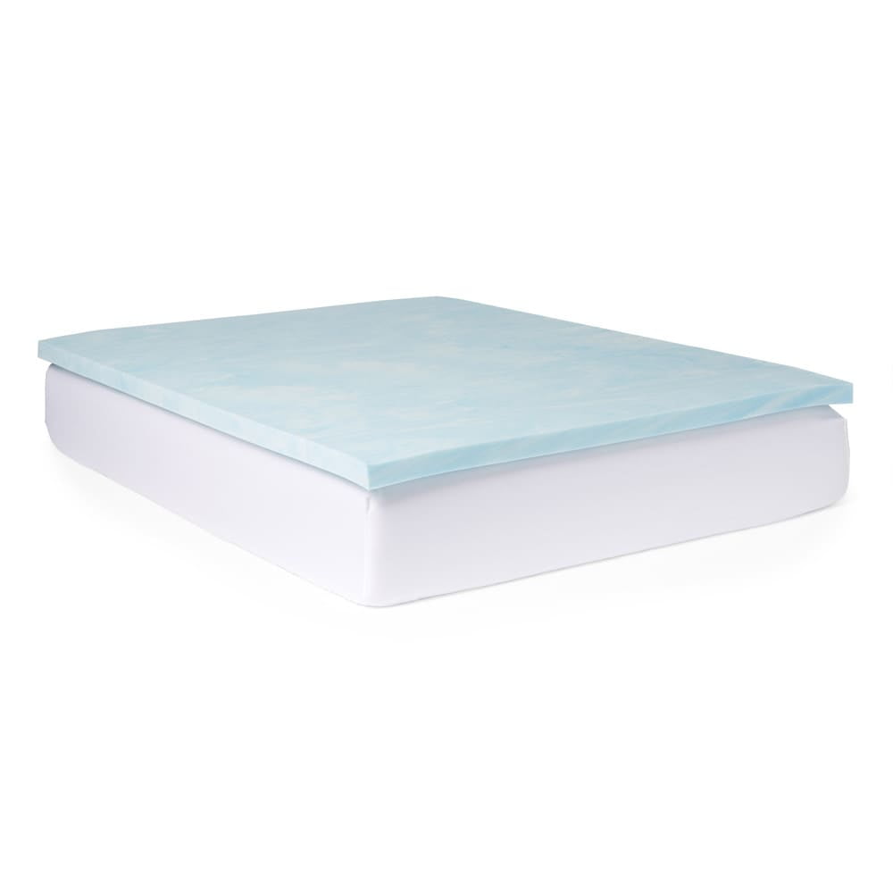 Queen Blue Gel Memory Foam Mattress Topper