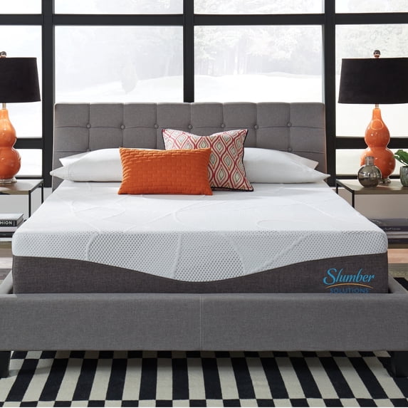 Slumber Solutions COOL CertiPur Gel Memory Foam Mattress, Queen Size