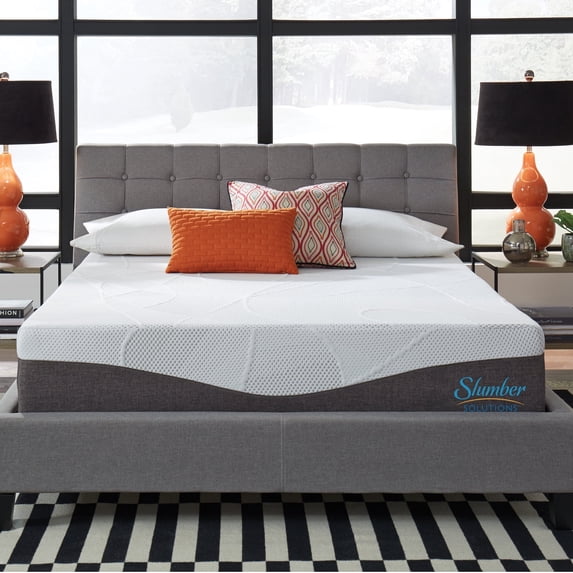 Slumber Solutions Renew 12 Inch Gel Memory Foam Mattress in a Box, Plush, Medium or Firm, CertiPUR-US® Certified, Fiberglass Free, Made in USA