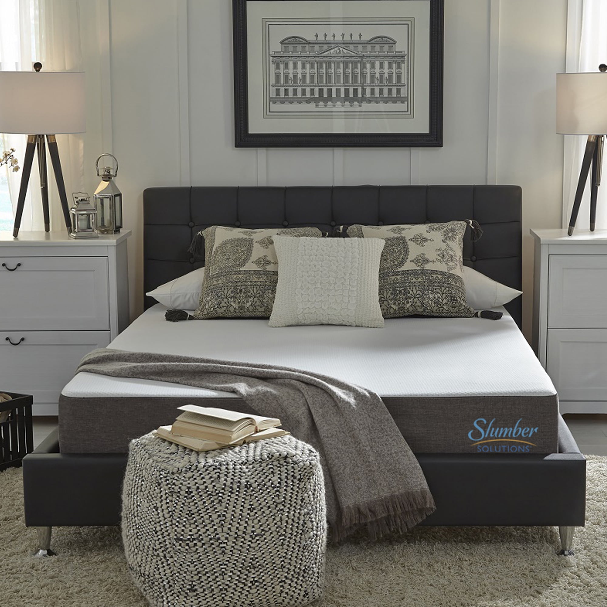 Slumber Solutions Restore 8" Gel Foam Mattress, Mattress-In-A-Box, Twin