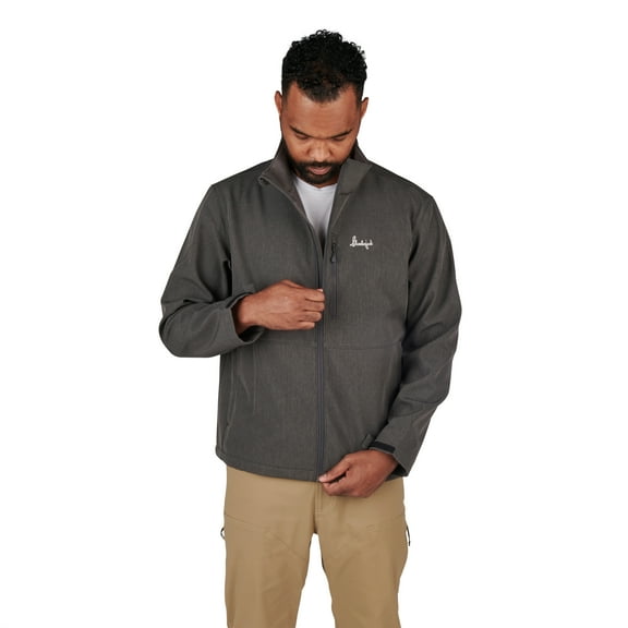 Slumberjack Men's Outdoor Explorer Soft Shell Jacket LG-Charcoal, Rain Repellent