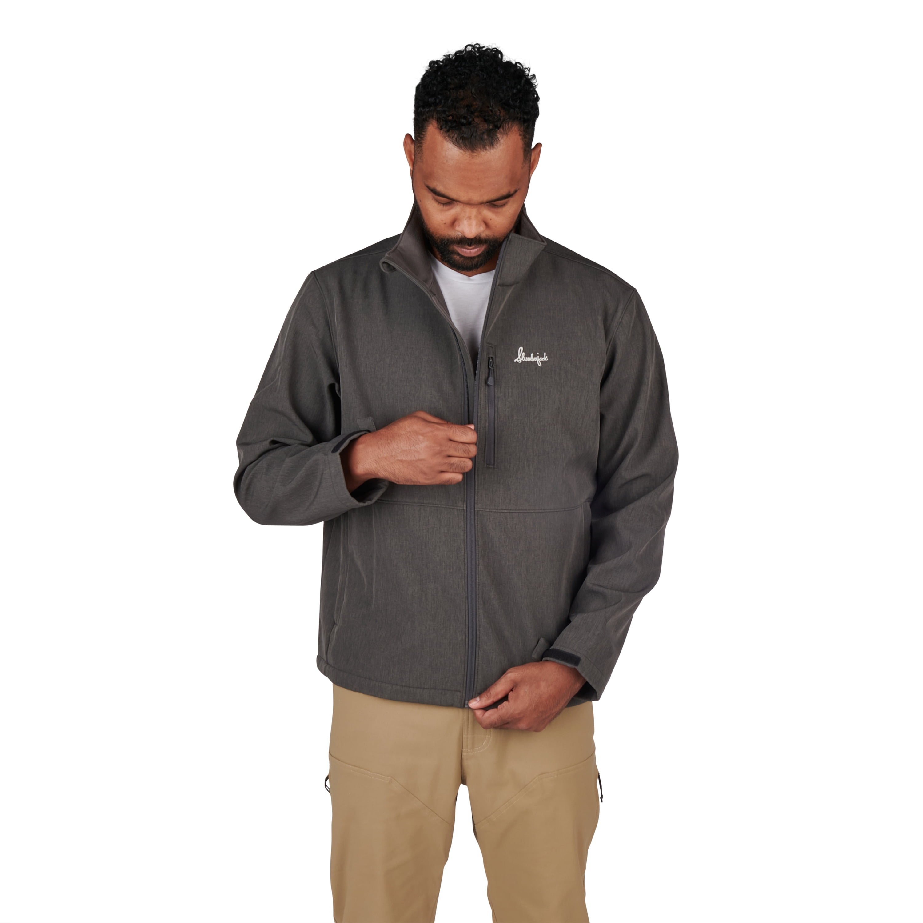 Slumberjack Men's Outdoor Explorer Soft Shell Jacket XL-Charcoal, Rain Repellent