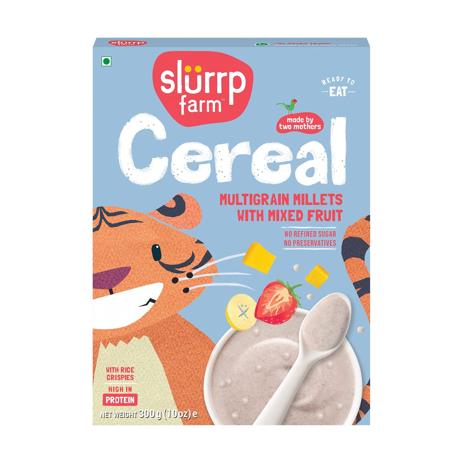 Slurrp Farm Multigrain Millets with Mixed Fruits Cereal For Kids - 300 ...
