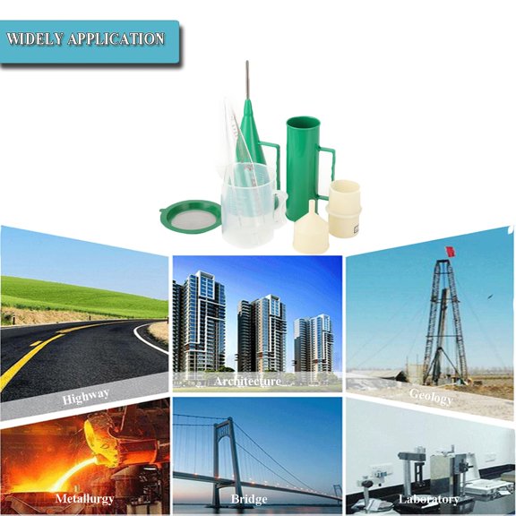 Slurry Test Kit, Mud Hydrometer, Mud Viscometer, Marsh Funnel and Viscometer Cup Mud Tester Slurry Test Kit Sand Content Kit Mud Tester Viscosimeter Sand Content Meter Kit$$Tools