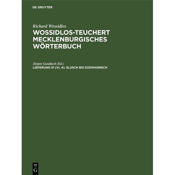 Slusch Bis Sodmannsch, (Hardcover)
