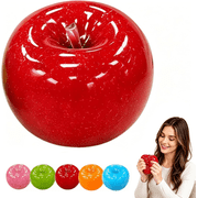 Slush Apple Squishy, 3 Inch Green Apple Squishy Ball with Crunchy Slush Texture, Slow Rising Stress Relief ToysRed