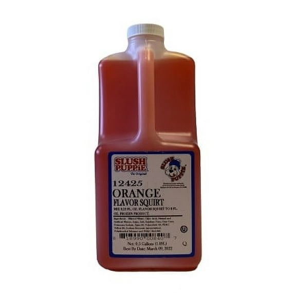 Slush Puppie Orange Flavor Squirt .5 Gallon