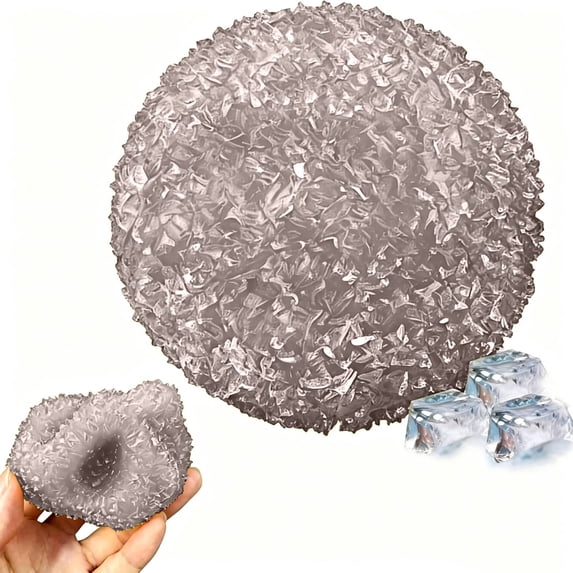 Slush Squish, Crunchy Squish Stress Ball, Waxberry Moldable Crunchy Stress Ball, Ice Skin Fidget Sensory Toys, Satisfying Squish Relaxing Fidget(Gray)