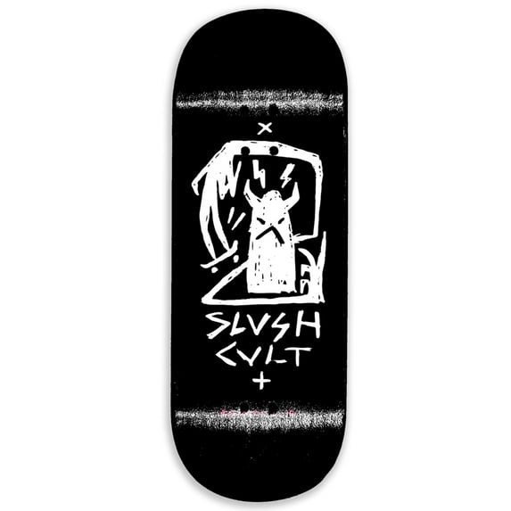 Slushcult Fingerboard Deck - Evil Control Black Popsicle - 34mm