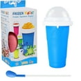 thumbnail image 1 of Slushie Cup Maker Squeeze, DIY Quick Frozen Magic Cup Slushy Maker Cup With Lids And Straws For Kids & Adults (Blue), 1 of 9