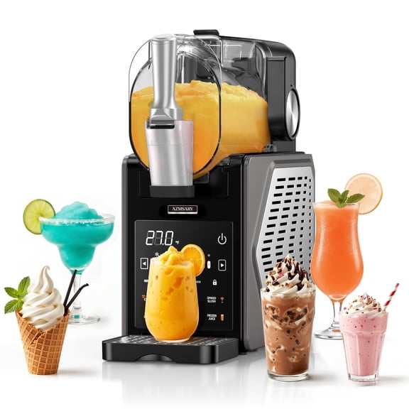 Slushie Machine, 85oz Ice Cream Machine & Slushy Machine for home, with LED Display, 6 Preset Programs for Margaritas, Frapps, Milkshakes, and Soft Serve, Automatic Cleaning, No Ice Needed