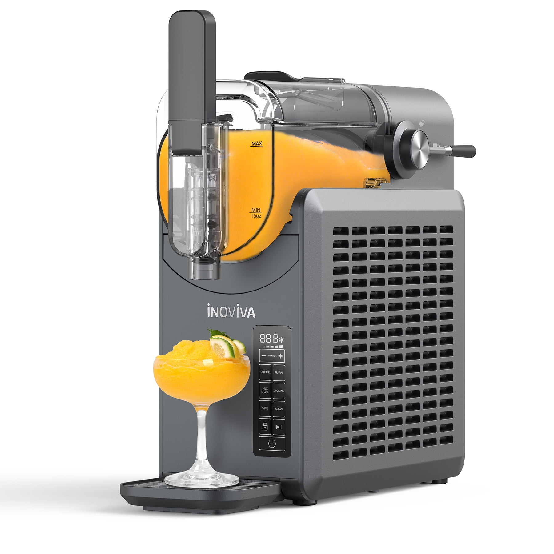Slushie Machine, No Ice Needed, INOVIVA 68 oz Frozen Drink Maker for Home with Self-Cleaning, 5 Preset Programs, Frozen Margaritas, Frapps, Milkshake, and More
