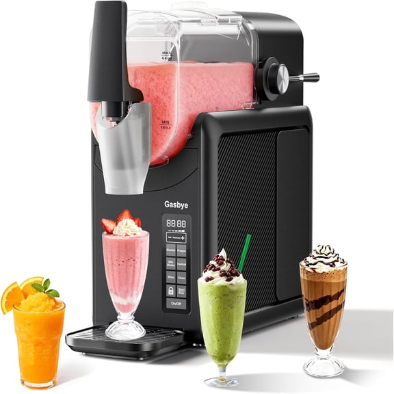 Slushie Machine No Ice Needed 88-OZ Large Capacity Rapid Cool LED Display Frozen Drink Maker Perfect for Slush Milkshakes Frappes and More Black