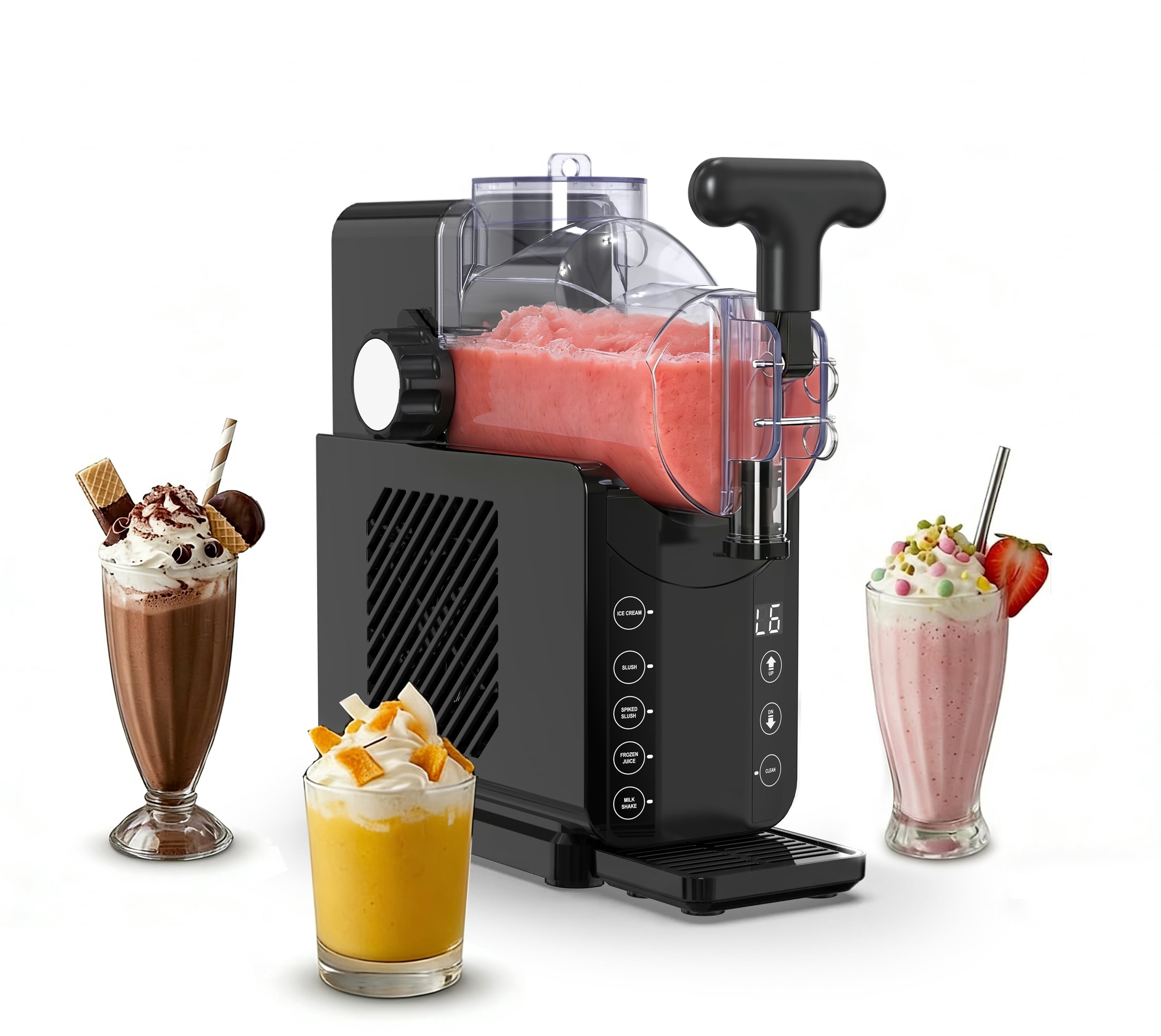 Slushie Machine, Soft Serve Ice Cream Maker - 5 Presets for Ice Cream, Slush, Spiked Slush, Frozen Juice, Milkshakes, Self-Cleaning - Perfect for Home Use