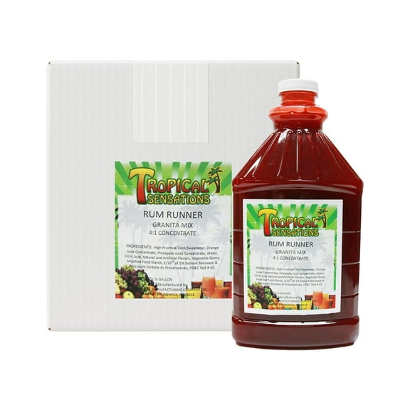 Slushie Mix, Tropical Sensations, 6 Bottles (64 oz each) (Rum Runner)