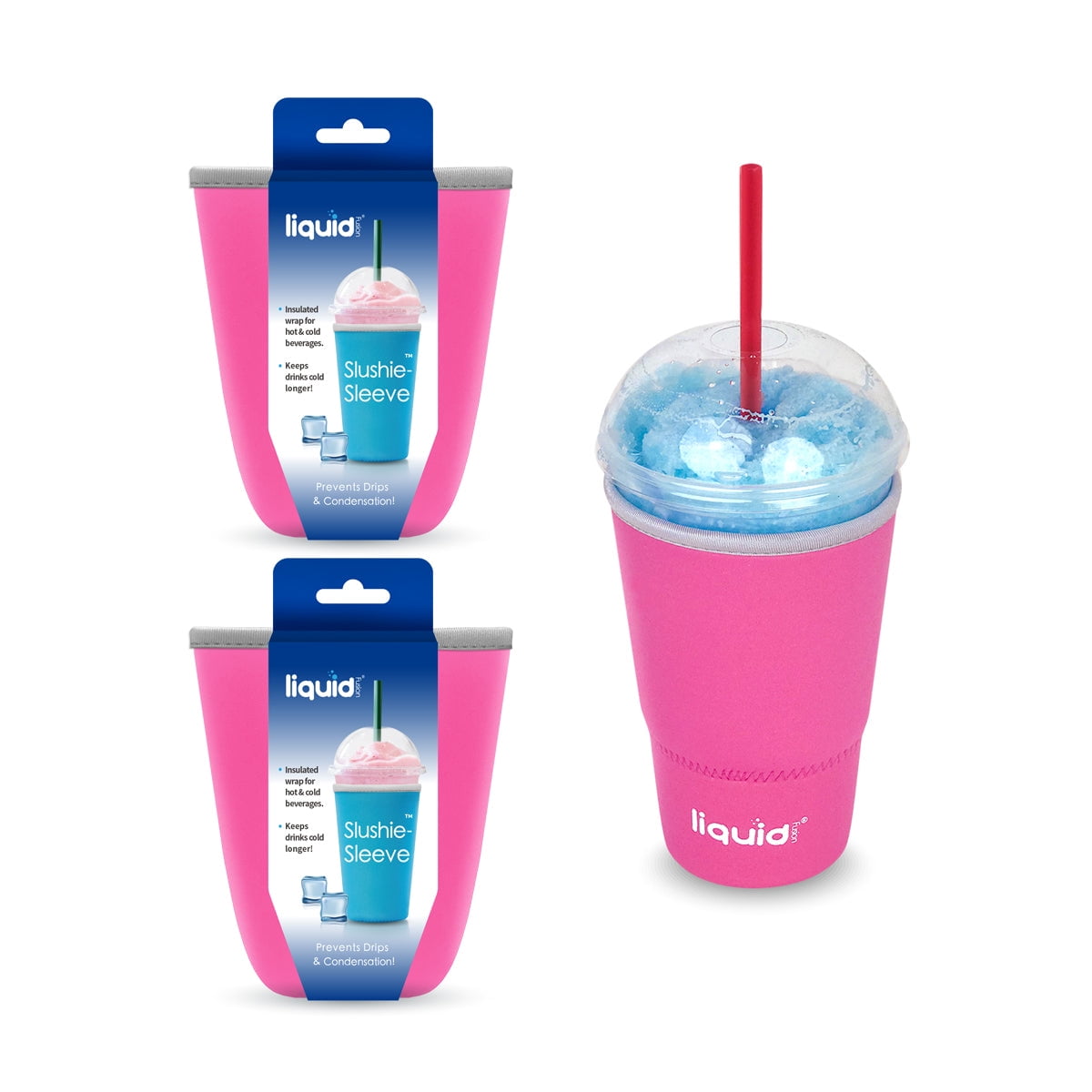 SlushieSleeve™ / Icy Bev Kooler, Large 3 Pack Set Insulated Drip