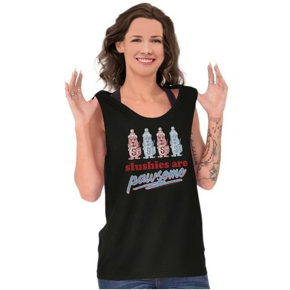 Slushies Puppies Pawsome Vintage Logo Tank Top T Shirts Men Women Brisco Brands S