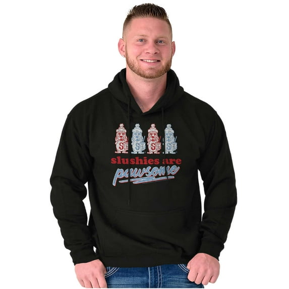 Slushies Puppies Pawsome Vintage Logo Unisex Plus Size Hoodie Brisco Brands 4X