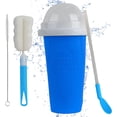 thumbnail image 1 of Slushy Cup 500ml Slushie Maker Ice Cup Silica Cup Pinch Cup Summer Cooler Smoothies Cup Double Layer Squeeze Cup Slush Maker Cup Home DIY Smoothie Cup for Children and Adult, 1 of 5