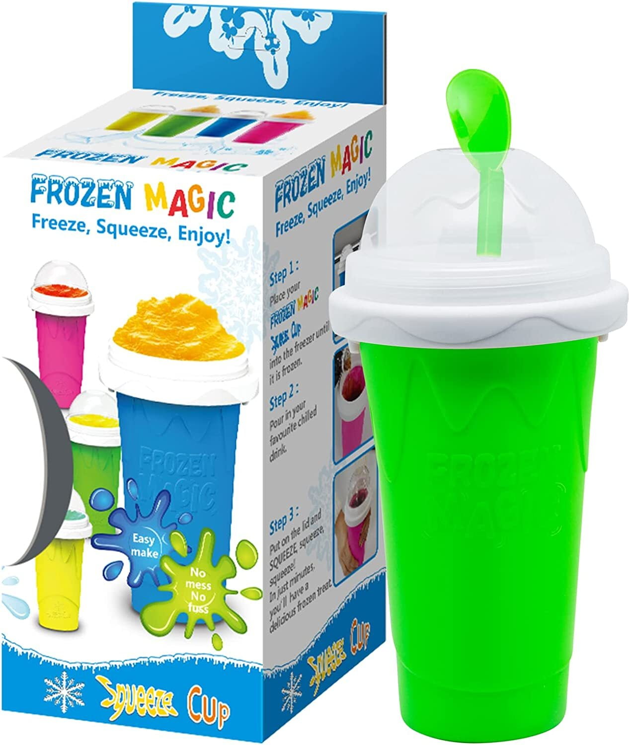 Wattne Slushy Maker Cup, Quick Frozen Magic Smoothie Cup, 350ml BPA ...