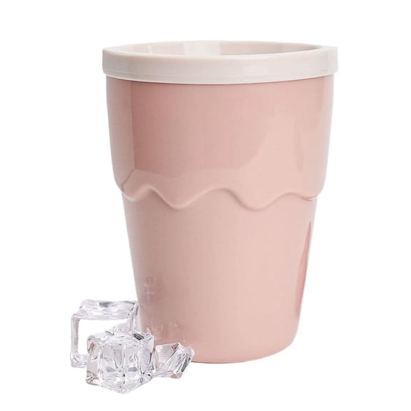 Slushy Maker Cup for Rapid Homemade Smoothies, Robust Aluminum Cooling Mug with Stirring Spoon, Resilient Instant Milkshake Maker for Summer Cold Drinks, 6 oz, Green/Pink