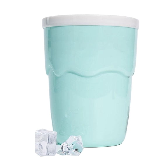 Slushy Maker Cup for Rapid Homemade Smoothies, Robust Aluminum Cooling Mug with Stirring Spoon, Resilient Instant Milkshake Maker for Summer Cold Drinks, 6 oz, Green/Pink