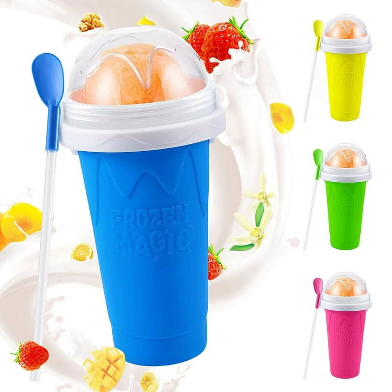  Color Land® Slushy Maker Cup Tik Tok Stuff Slushie Maker Cup  Slushie Ice Cream Maker Machine Frozen Magic Double Layers Slushie Squeeze  Cup (Yellow B): Home & Kitchen