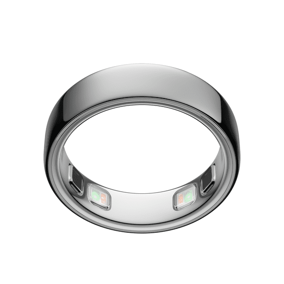 Oura Ring 5 - Silver - Size 9 - World’s Smallest Smart Ring - Sleep, Activity, Women’s Health, AI Advisor, 1 Week of Battery Life, Size Before You Buy, Android & iOS Compatible&nbsp;