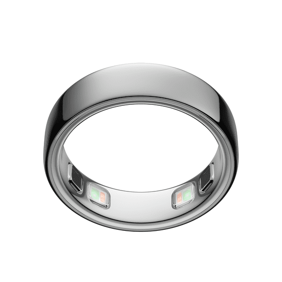 Oura Ring 5 - Silver - Size 9 - World’s Smallest Smart Ring - Sleep, Activity, Women’s Health, AI Advisor, 1 Week of Battery Life, Size Before You Buy, Android & iOS Compatible 