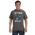 thumbnail image 1 of Sly Cooper Comfort Color T-Shirt Keep Calm and Press O Classic Game Style, Unisex, up to size 4XL, 1 of 4