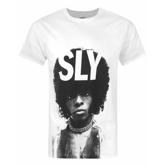 Sly Stone Character Mens White Short Sleeved T-Shirt | XL | Made by Vanilla Underground