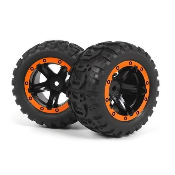 Slyder MT Wheels & Tires, Black & Orange