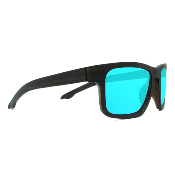 Slyk Men's Wooden Cruiser Sunglasses (Ice Blue, One Size)