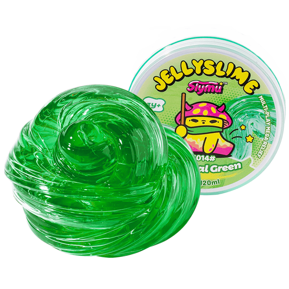 Slymu Jelly Slime Tropical Green - Clear, Unscented, Sensory Fidget Toys, 7 oz, Stress Relief, ASMR, Crisp Texture, Party Favors for Kids, Birthday Gifts for Girls and Boys, Goodie Bag Stuffers