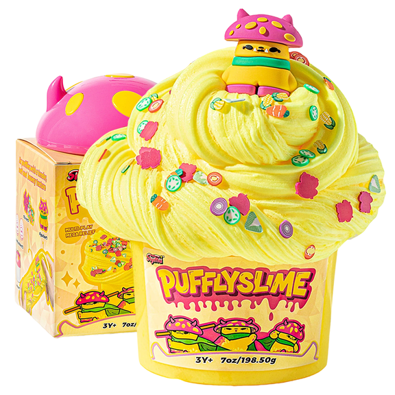 Slymu Puffly Slime Passion Pop - Cloud, Yellow, Sensory Fidget Toys, Stress Relief, ASMR Toys, Party Favors for Kids , Birthday Gifts for Girls and Boys, Goodie Bag Stuffers