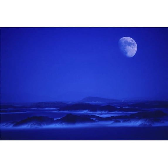 Slyne Head County Galway Ireland - Seascape with Moon Poster Print by Richard Cummins - 36 x 24 - Large