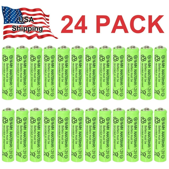 Slywolfeye Rechargeable AAA Alkaline Batteries, Pre-Charged 1.2V Triple A Battery, 24 Pack