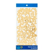 Hello Hobby Gold Foil Alphabet Stickers, 52 Count