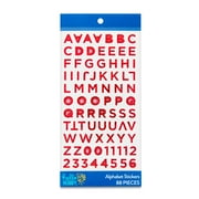 Hello Hobby Red Prism Foil Alphabet Stickers, 88 Count