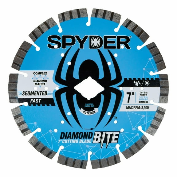 Spyder Diamond Bite 7-Inch Wet/Dry Segmented Diamond Saw Blade 14121