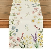 Sm:)e 13 x 72 inch Flowers Floral Spring Table Runners for Summer